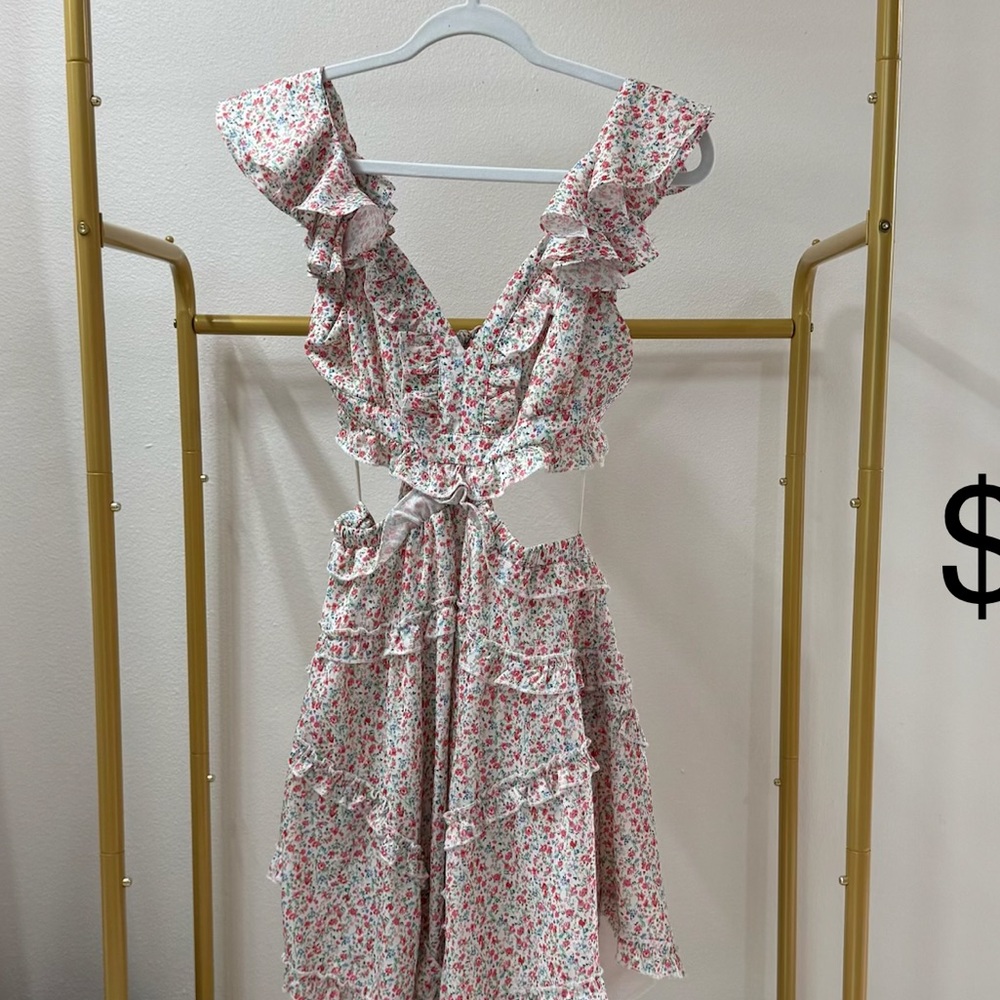 Floral Ruffle Dress - Medium